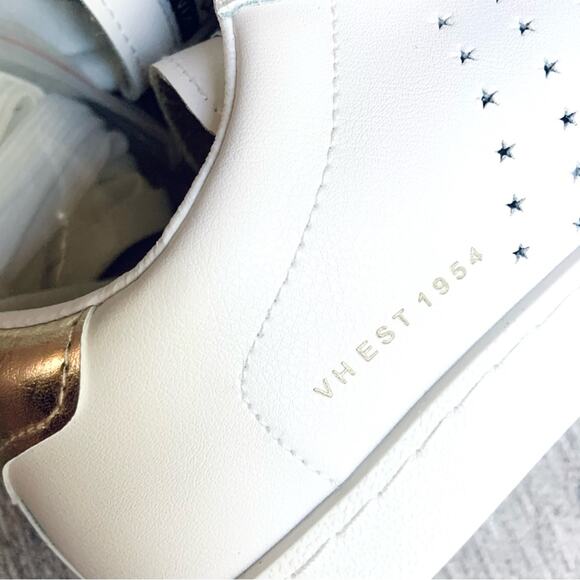Vintage Havana White Sneakers Gold Star Jess Size 8.5 NEW - Picture 6 of 15